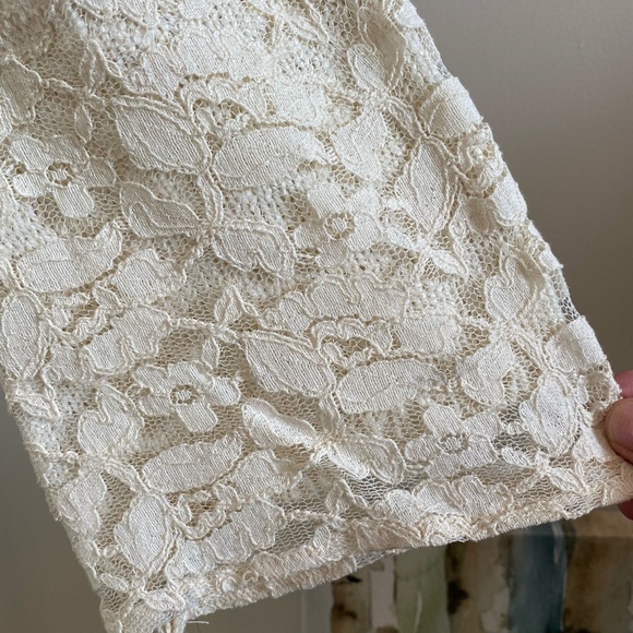 Style & Co.Woman Ivory Lace Hem Metallic Thread Cotton Blend Party Sweater-Sz-2X - Picture 7 of 16